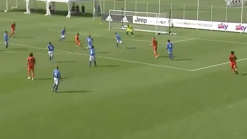 Cristiano Ronaldo scored in Pirlo's Juventus debut. Captura/SkySport