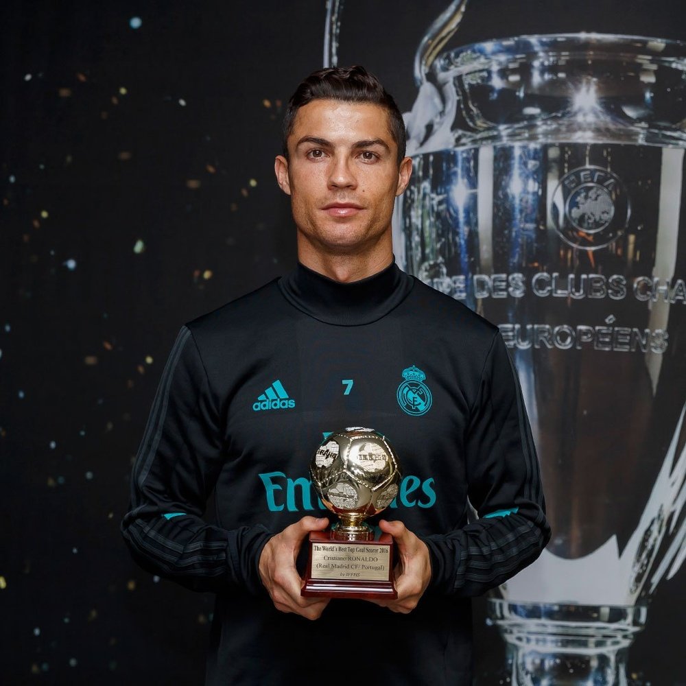 Ronaldo picked up his latest award. RealMadrid