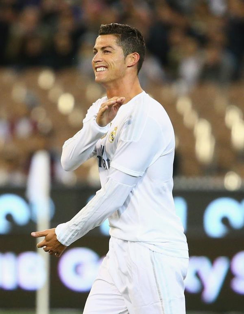 Cristiano Ronaldo se lamenta durante un partido. Twitter
