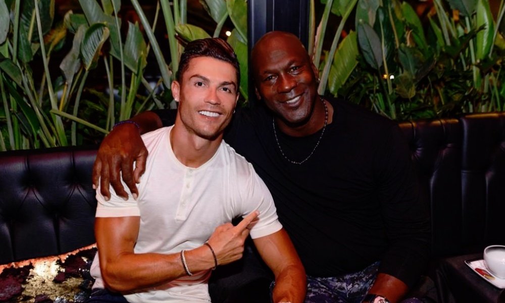 Cristiano Ronaldo subió una foto a su Instagram con Michael Jordan. Instagram/cristiano
