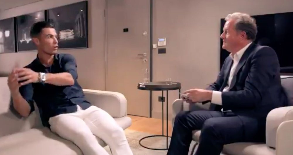 Cristiano se sincera con Piers Morgan. Captura/ITV