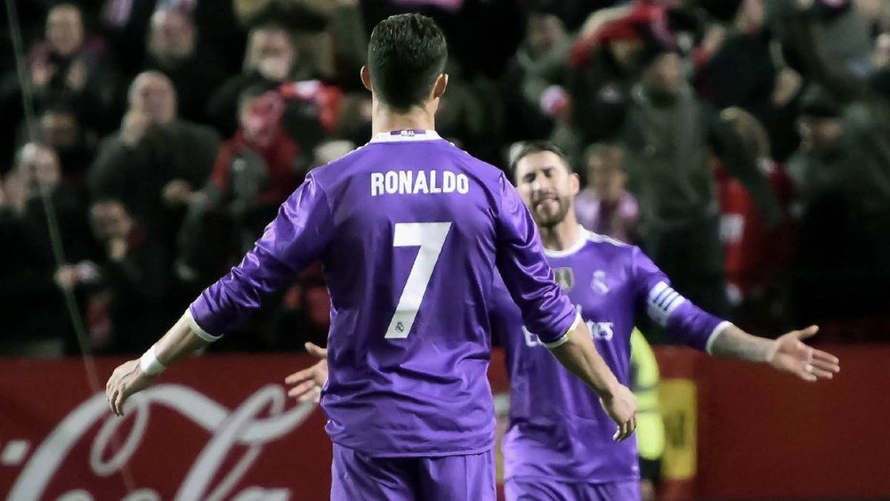 Cristiano Ronaldo s'est enervé lors du match contre Séville en Liga. EFE