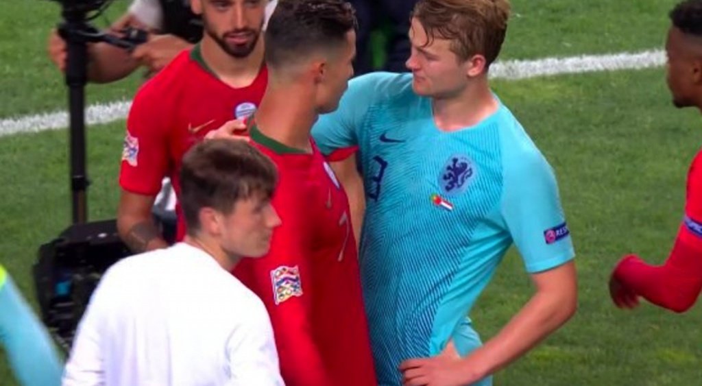Cristiano veut jouer avec De Ligt. Capture