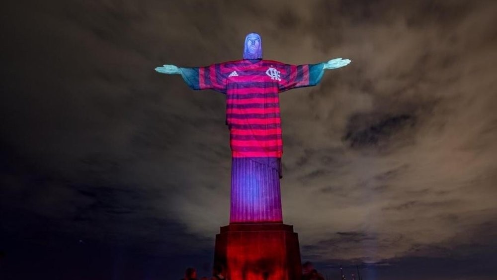 ¡El Cristo Redentor lució la camiseta de Flamengo! Flamengo