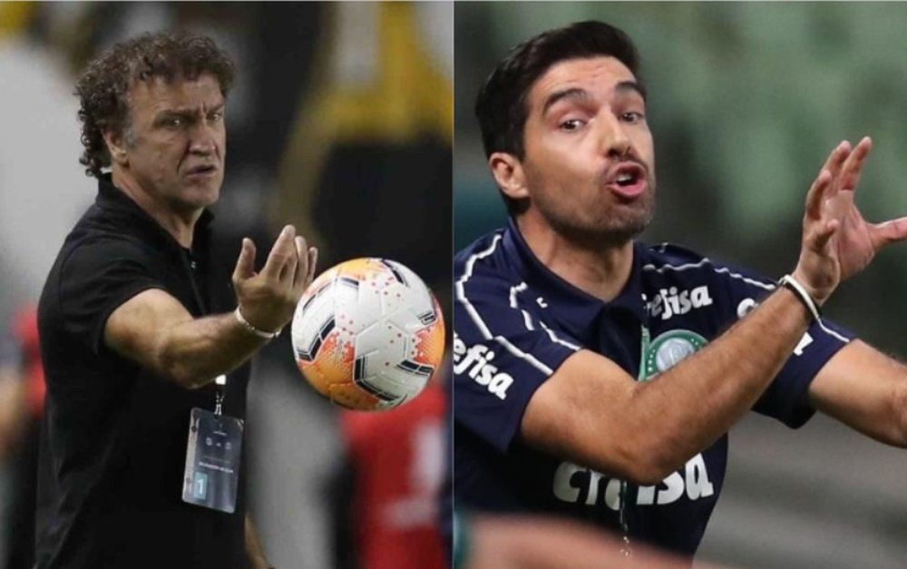 Cuca e Abel Ferreira, técnicos finalistas da Libertadores com Santos e Palmeiras. EFE