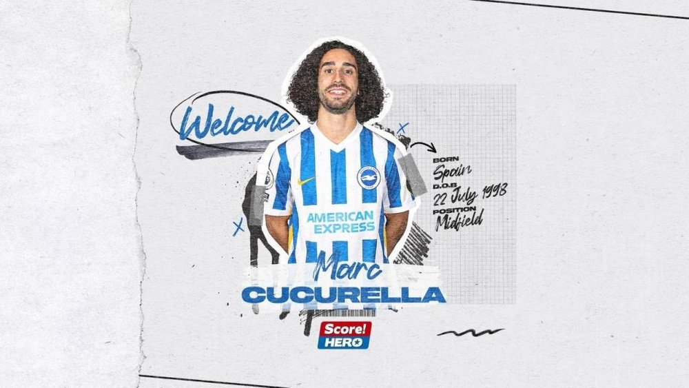 Cucurella se marcha a Inglaterra y firma por el Brighton. Twitter/OfficialBHAFC