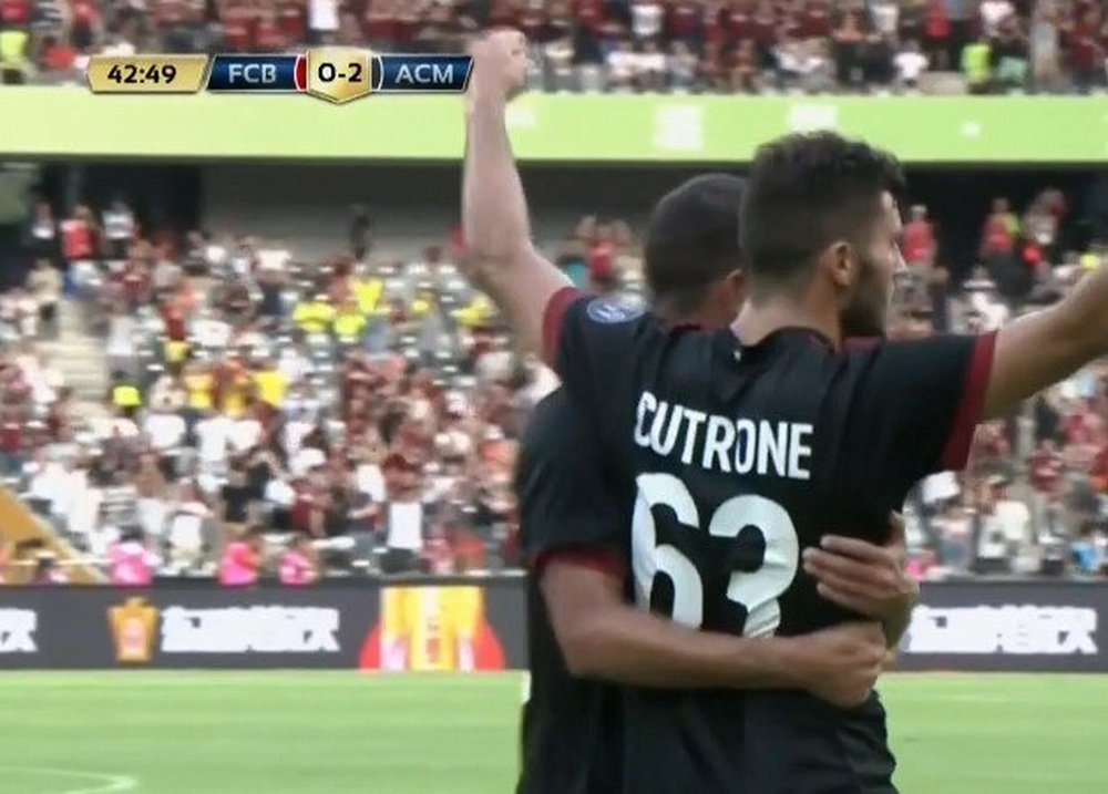 Cutrone faz o 'bis' contra o Milan. Twitter/ESPN