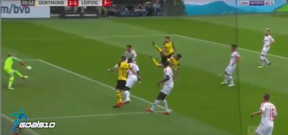 Dahoud put Dortmund level with a stunning header. BeInSports