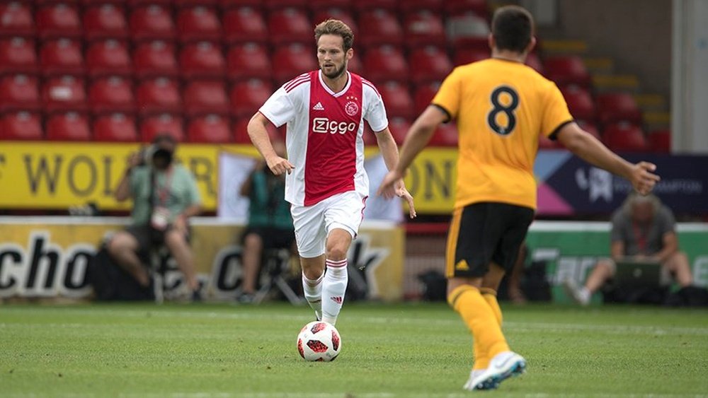 Daley Blind came on in the friendly match against Wolves. TwitterAFCAjax
