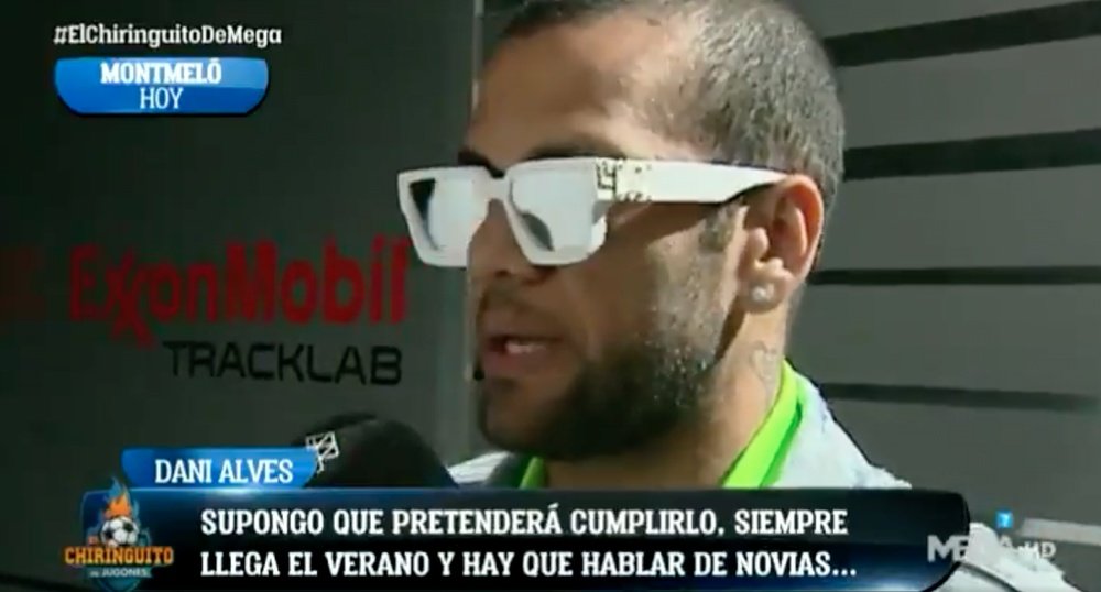 Alves no ve a Neymar en el Madrid. ElChiringuito/MEGA