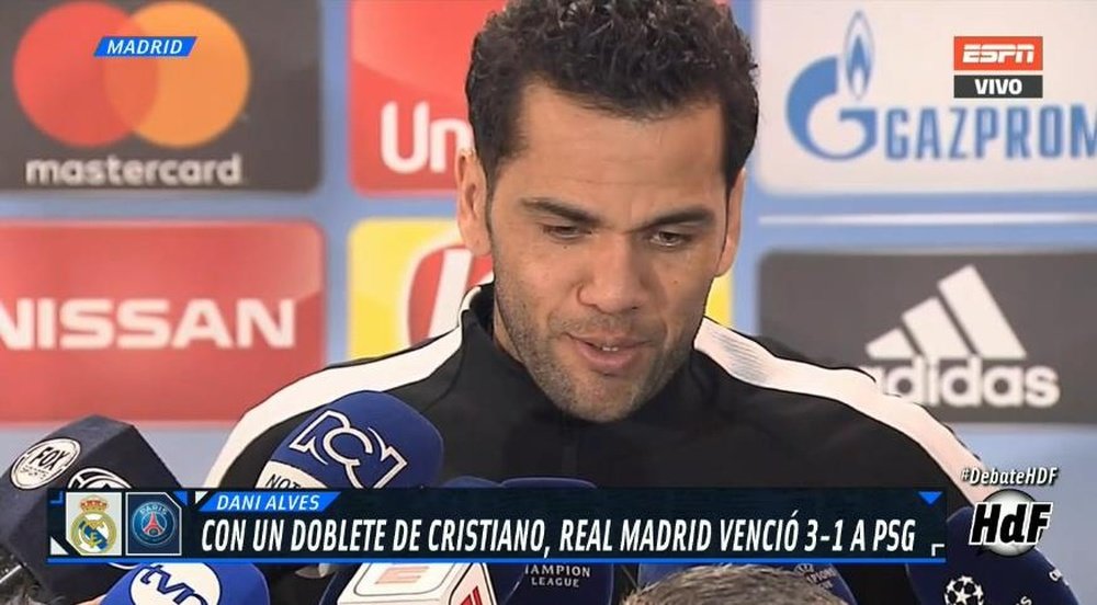 Dani Alves analizó el encuentro ante el Real Madrid. Captura/ESPN