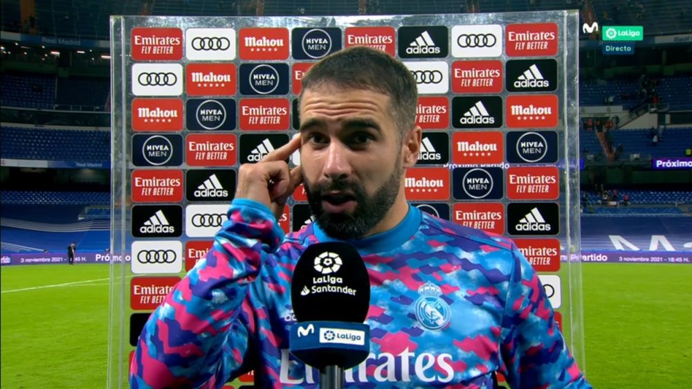 Carvajal habló tras el empate del Madrid. Captura/MovistarLaLiga