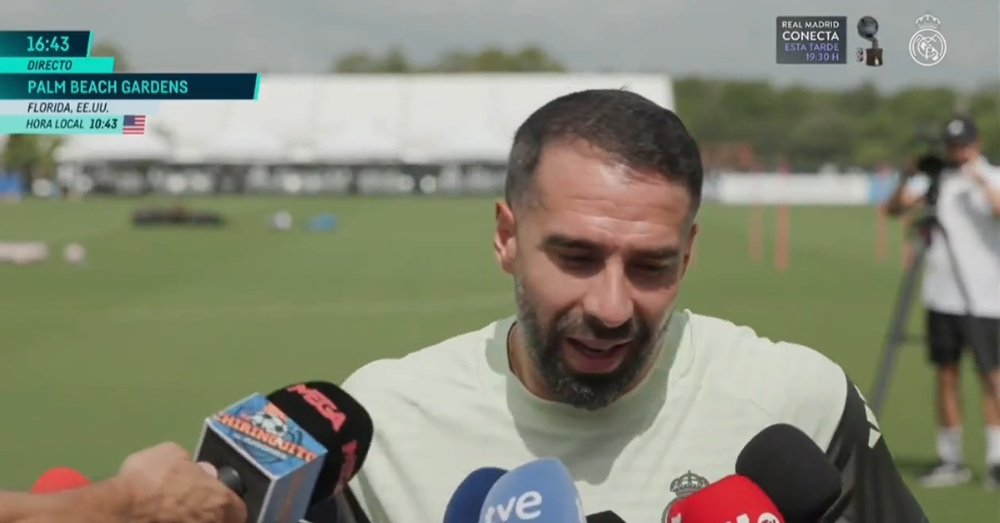 Carvajal is very close to returning to action. Screenshot/RealMadridTV