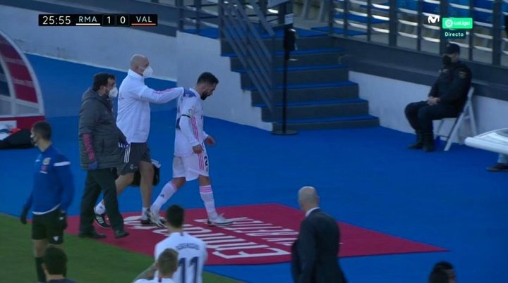 Injured again!: Carvajal comes off in 26th minute