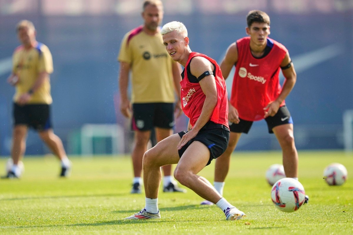 La salida de Gündogan no bastó para inscribir a Dani Olmo. EFE