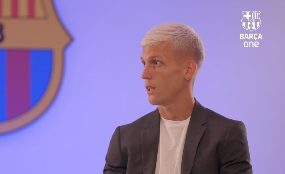 Dani Olmo explained his reasons for returning to Barcelona. Screenshot/FCBarcelona