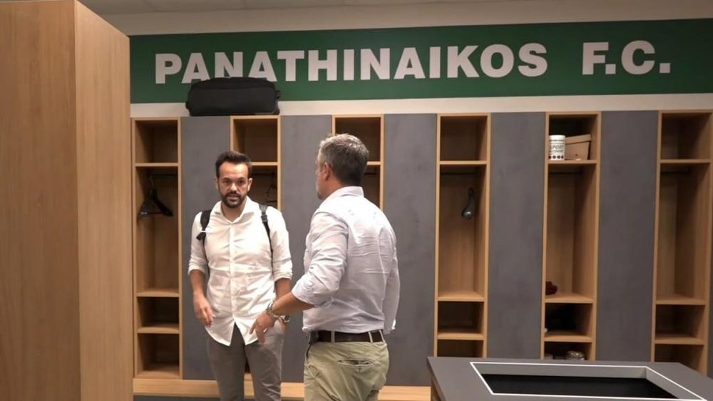 Dani Poyatos, nuevo entrenador del Panathinaikos. Captura/PAO