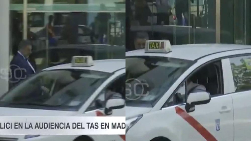 A Angelici le llueven los palos por coger un taxi 'de River'. Captura/ESPN