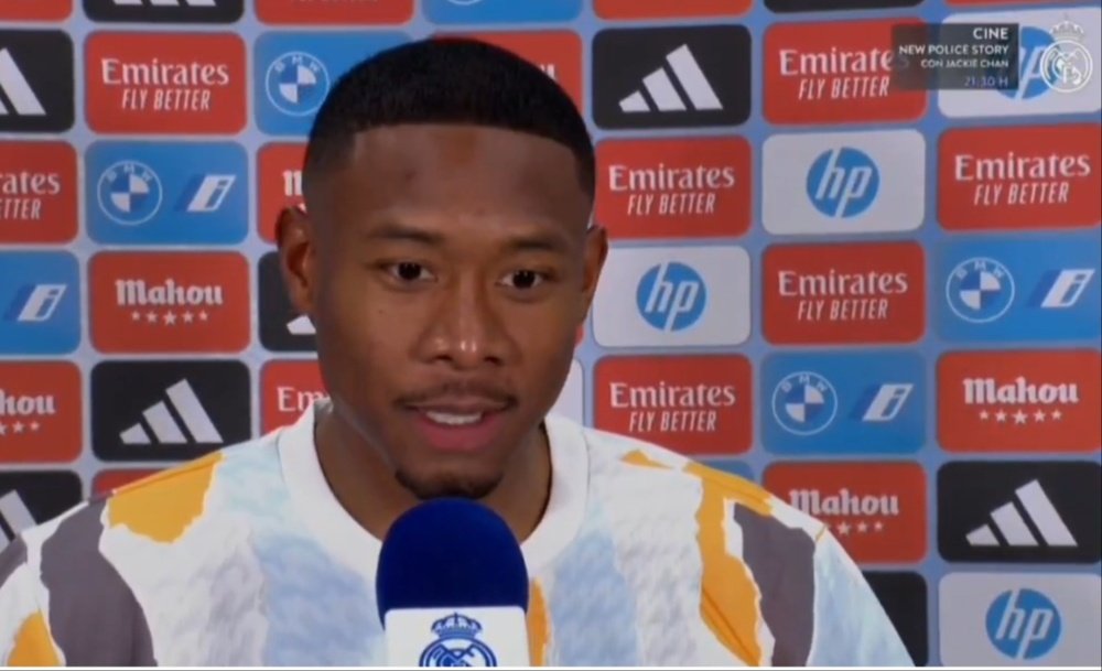 Alaba returned to action 399 days after tearing his ACL. Screenshot/RealMadridTV