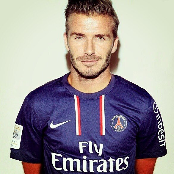 Beckham made an impact during his short-lived spell in Paris. Twitter