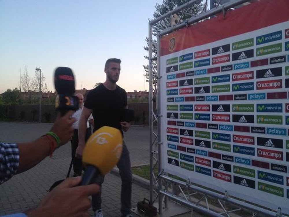 David de Gea, a su llegada a Las Rozas para la concentración de la Selección Nacional. Twitter