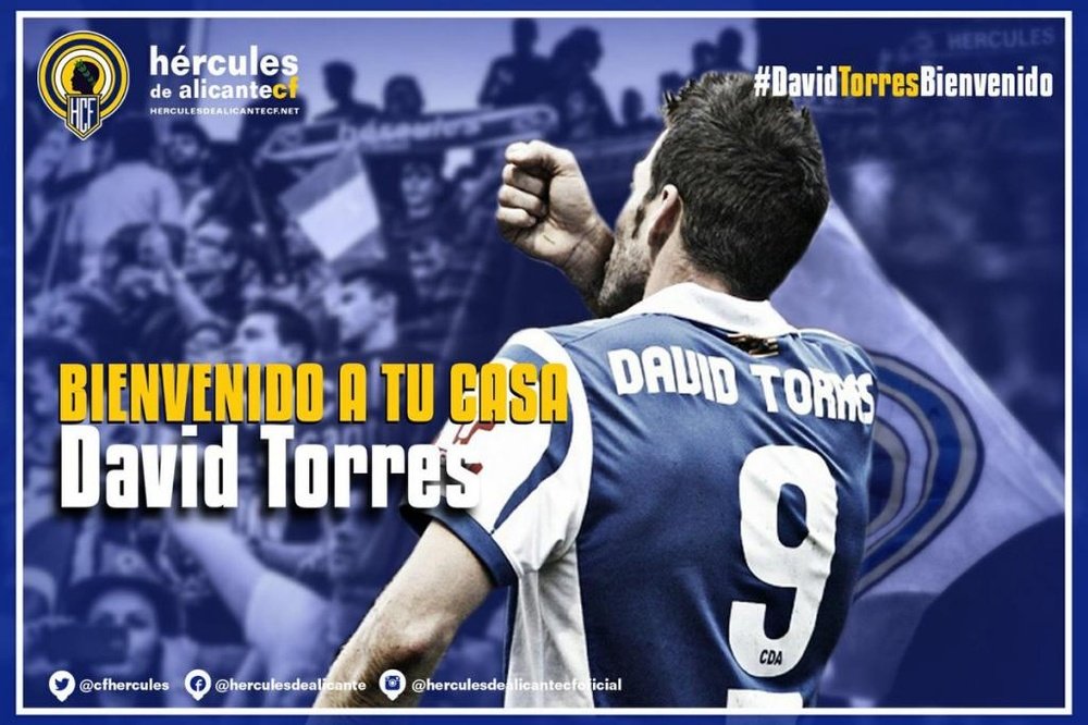 David Torres ha sido anunciado como nuevo jugador del Hércules. CFHercules