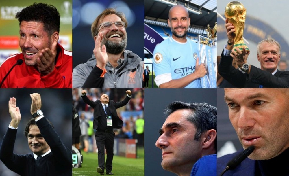 Os melhores treinadores do ano. EFE/AFP/FIFA