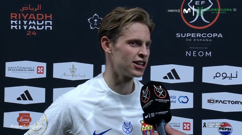 De Jong fue elegido MVP del partido. Captura/Movistar+