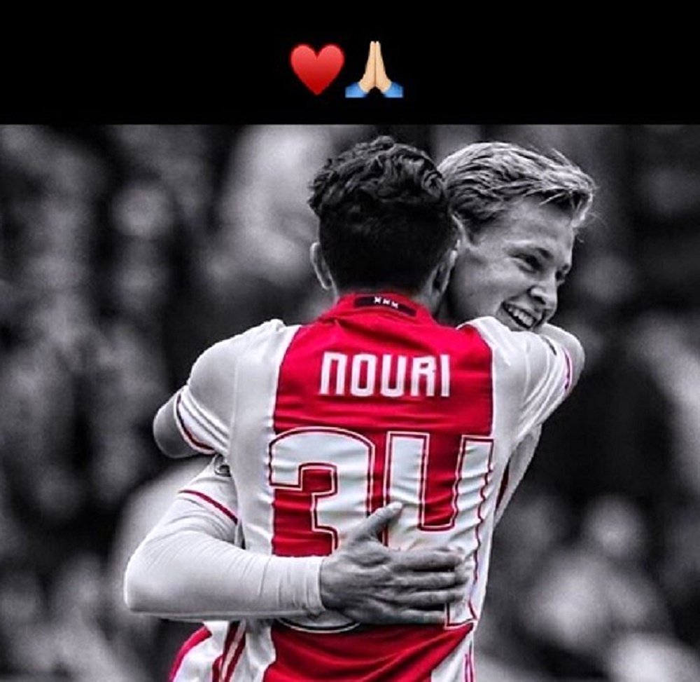 De Jong se acordó de Nouri. Instagram/FrenkieDeJong