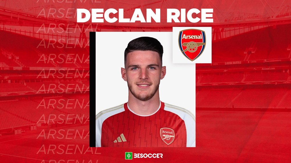 Declan Rice, nuevo futbolista del Arsenal. BeSoccer