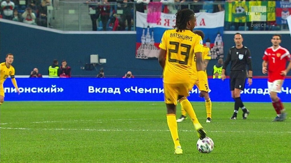 Quand Boyata joue contre la Russie... avec le maillot de Batshuayi. Capture