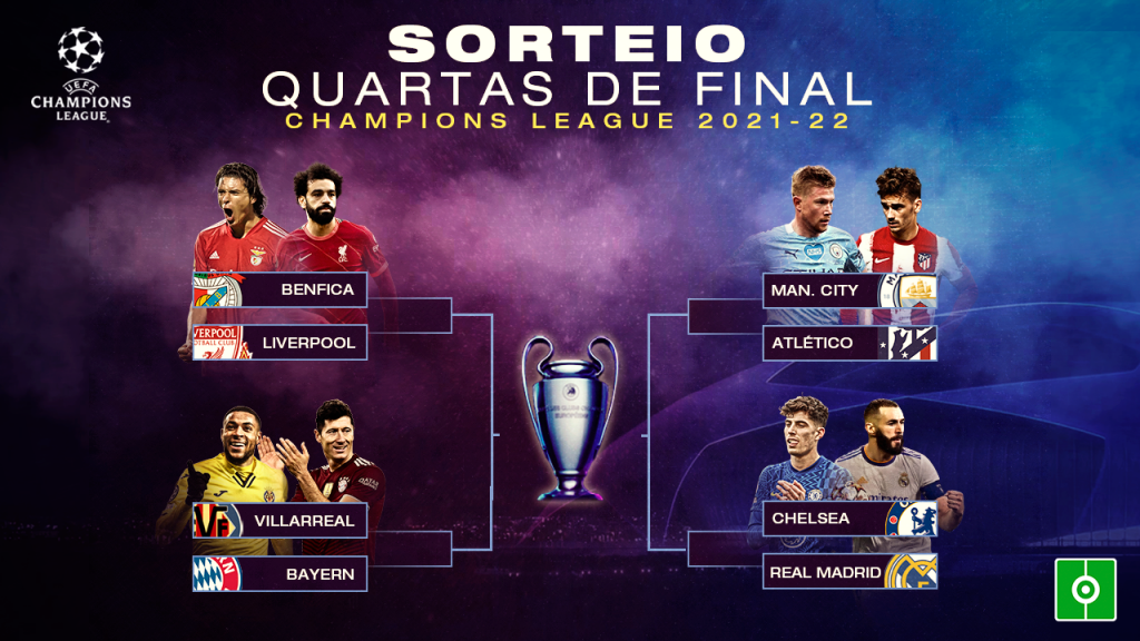 Definidos os confrontos das quartas de final da Champions League!