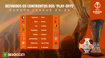 Confira quais serão os duelos dos 'play-offs' da Europa League 2023-24!