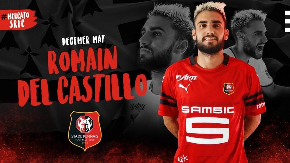 Del Castillo rejoint Rennes. Twitter/SRFC