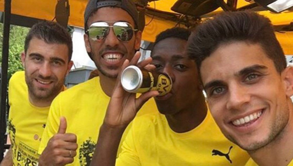 Bartra pasó un año junto a Dembélé en el Borussia. Instagram