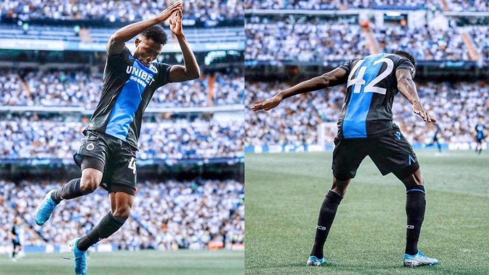 He celebrated like Ronaldo. Twitter/ClubBrugge