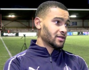 Dennon Lewis was racially abused by a section of Falkirk supporters. FALKIRKFC/TWITTER