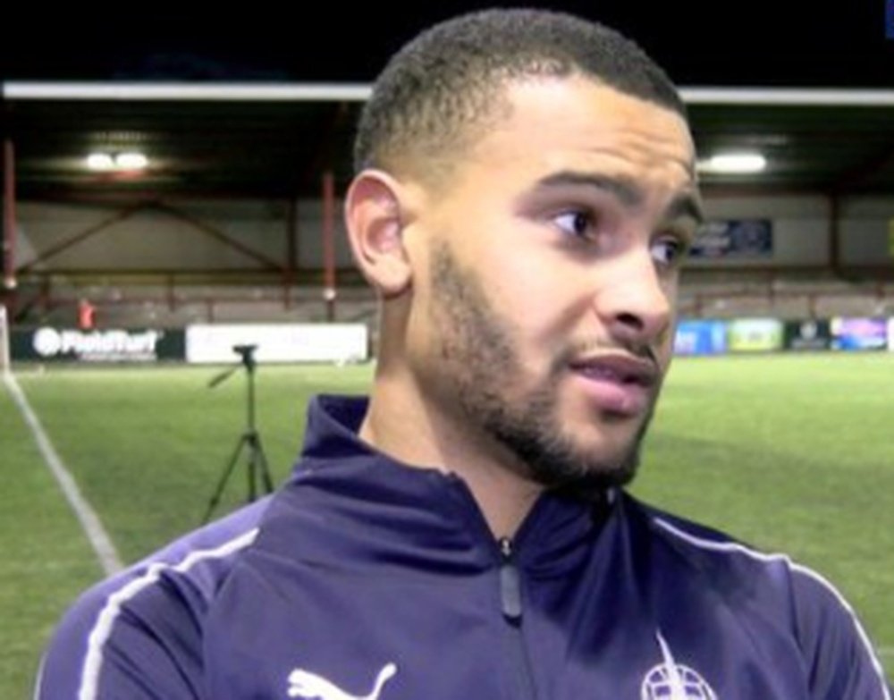 Dennon Lewis was racially abused by a section of Falkirk supporters. FALKIRKFC/TWITTER