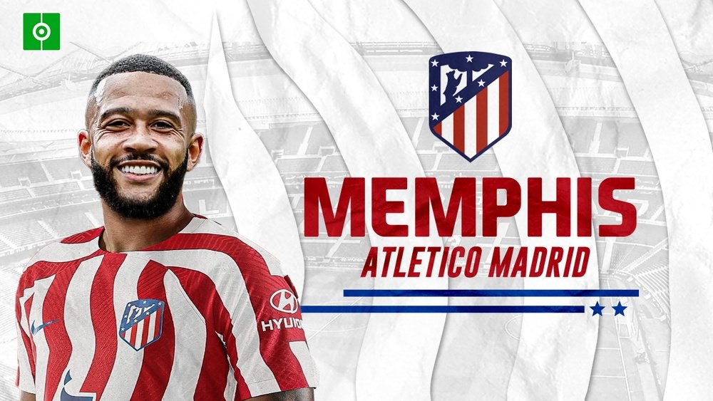 Memphis Depay signed a contract with Atletico until 2025. BeSoccer