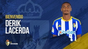 Derik Lacerda convirtió en su última temporada dos goles. Captura/SD Ponferradina SAD