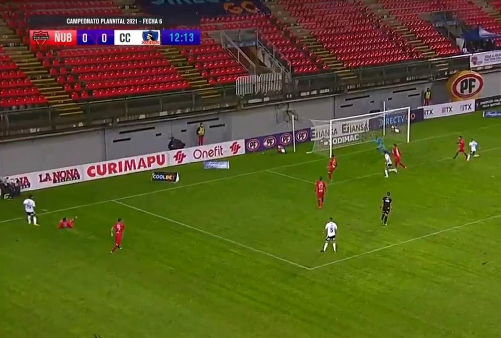 Victoria de Ñublense ante Colo-Colo. Captura/TNTSportsChile