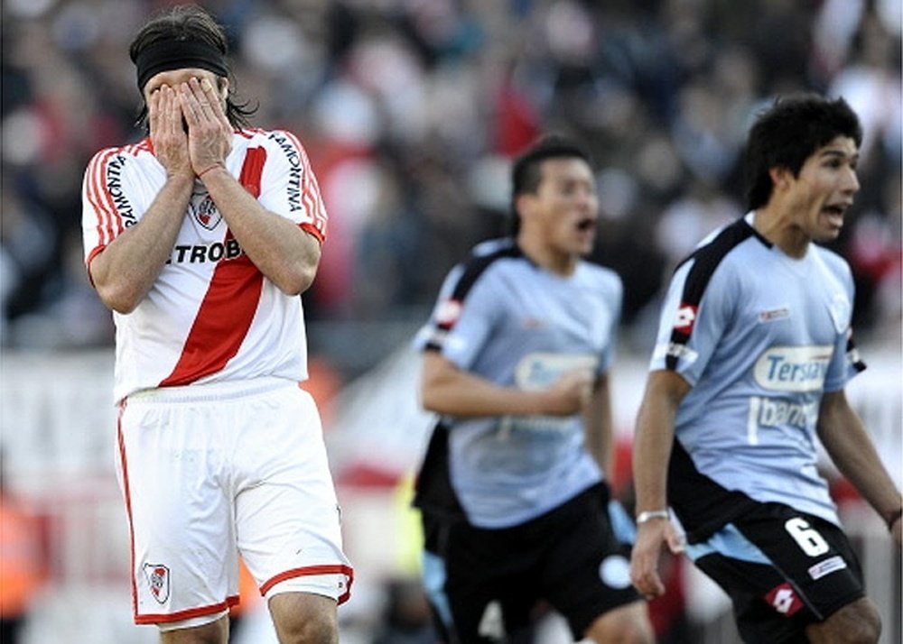 César Pereyra recordó el gol que descendió a River. AFP