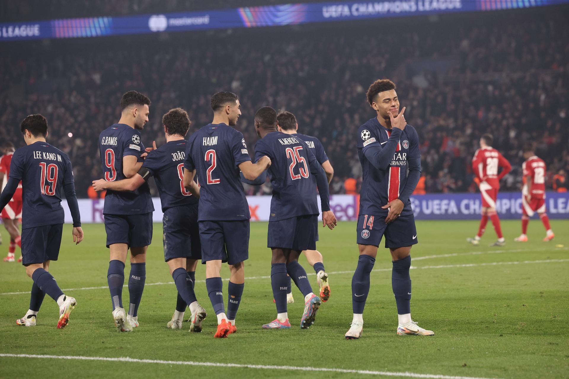 El PSG se clasificó para los octavos de final de la Champions. EFE