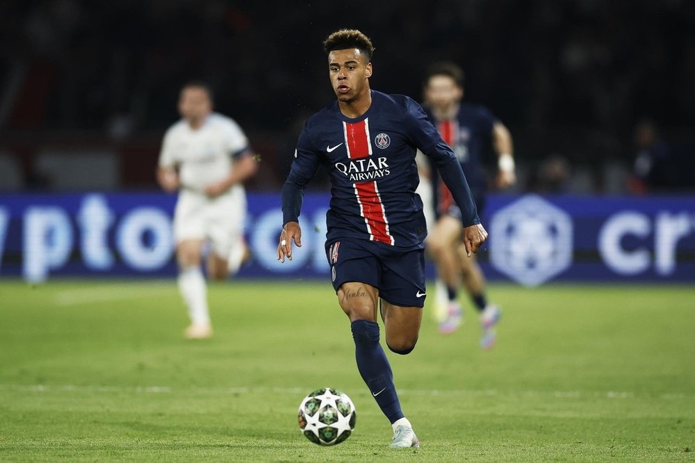 Désiré Doué, attaquant du PSG. EFE/Yoan Valat