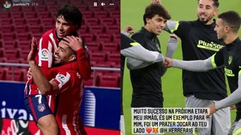 Joao Félix se despidió de Suárez y Herrera. Capturas/Instagram/joaofelix79