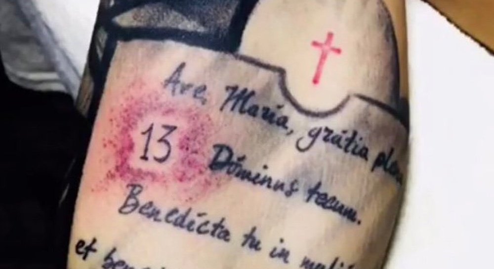 Bernardeschi added Astori's 13 to his tattoo collection. Twitter