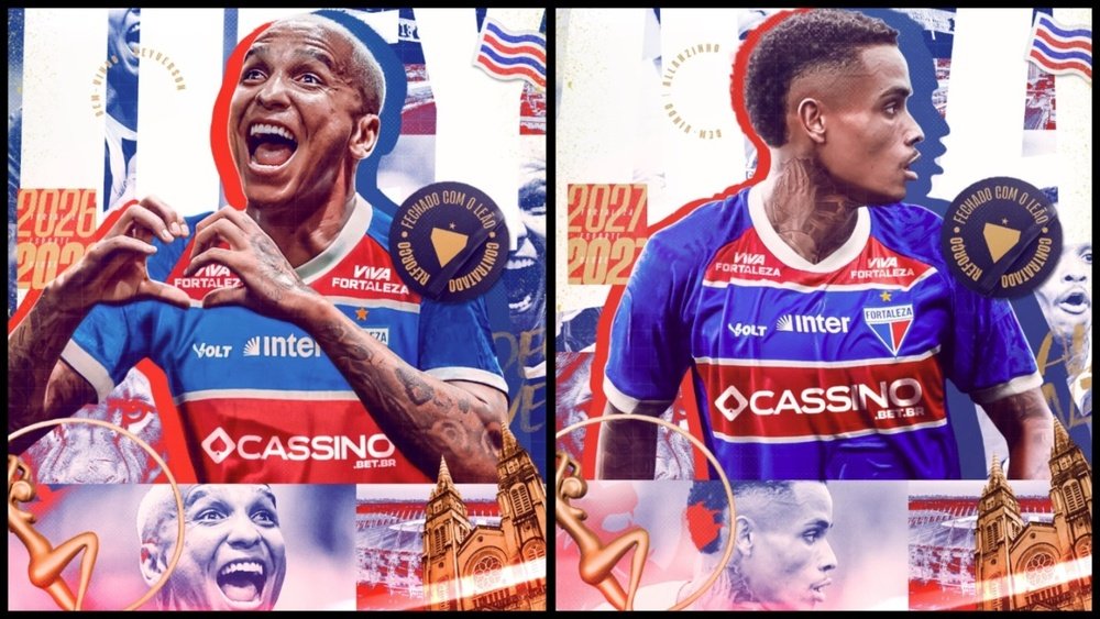 Deyverson e Allanzinho: os novos reforços do Fortaleza. Captura @Fortaleza