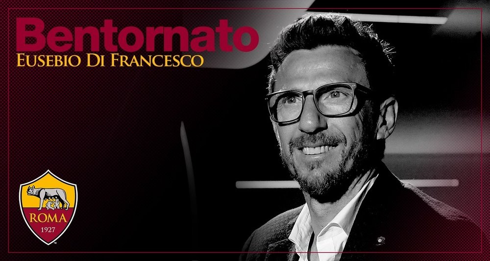 Di Francesco, nouvel entraîneur de l'AS Rome. ASRoma