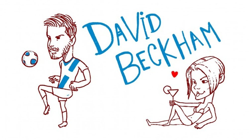Dibujo del Draw my life de David Beckham.