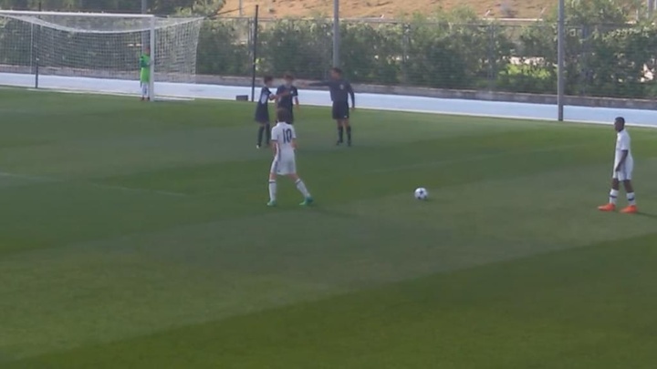 Diby Keita se ha formado con el Real Madrid. Captura/Youtube/real madrid infantil A
